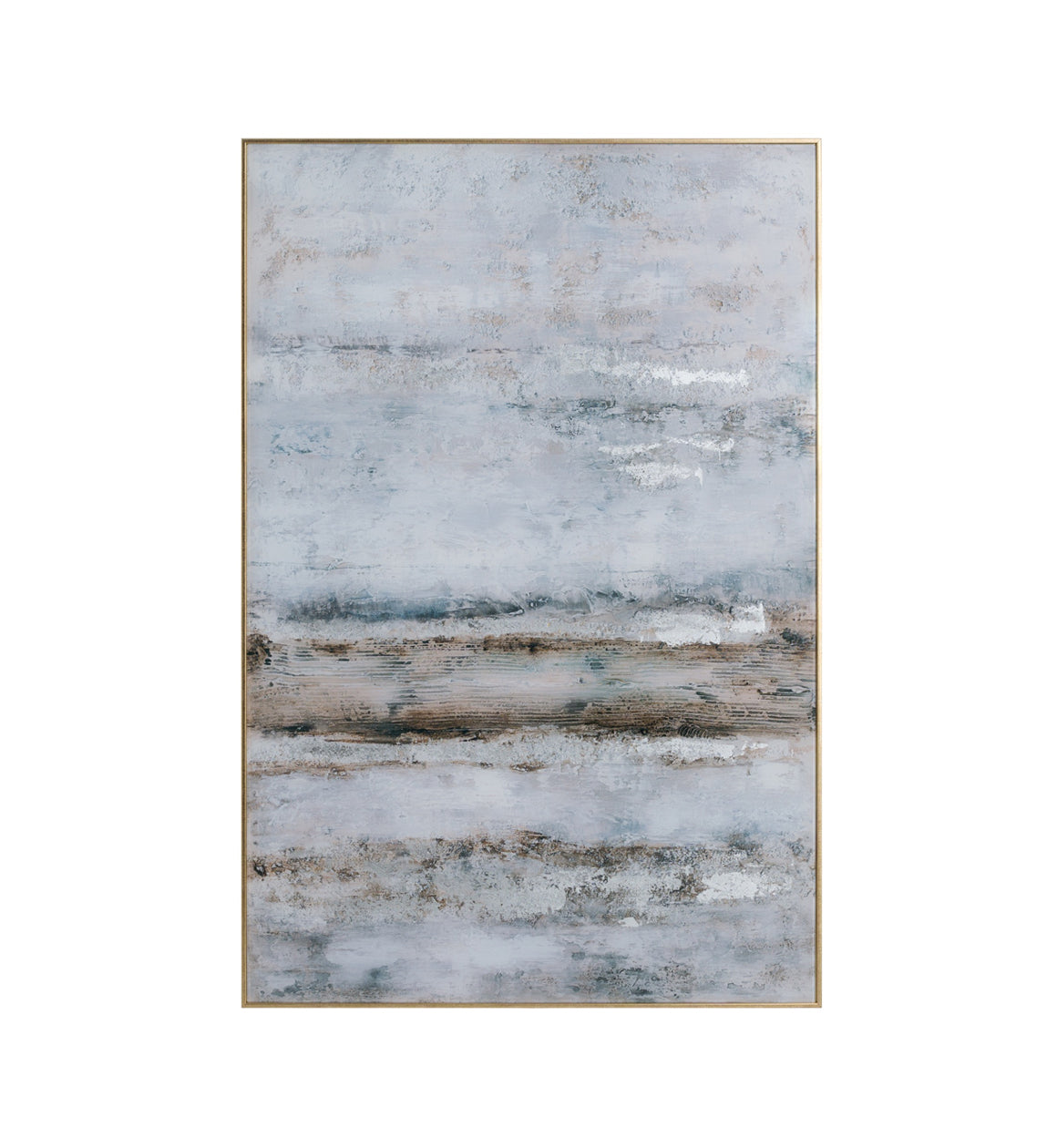 Abstract Artwork In Glass Gold Frame