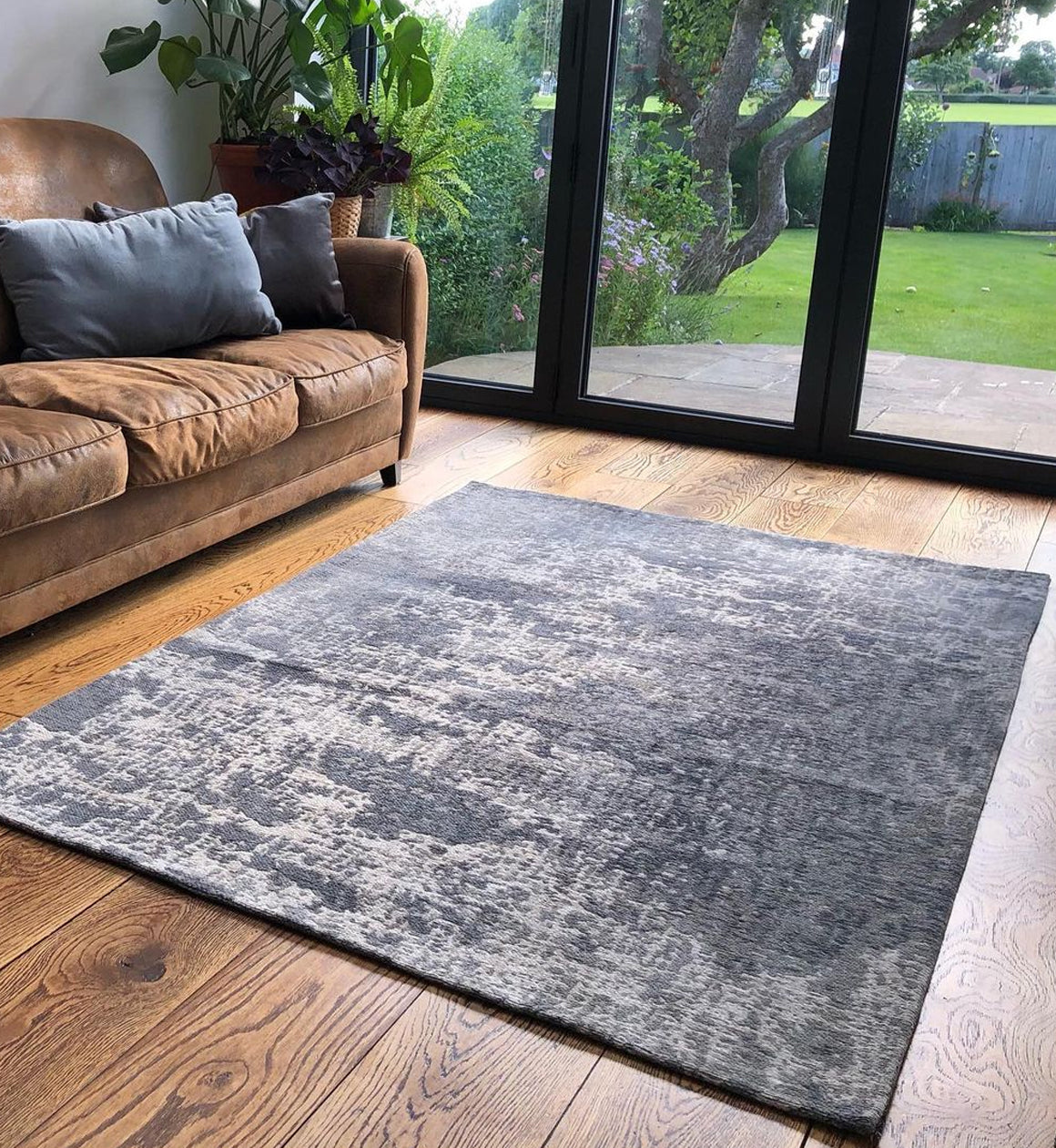 Abstract Grey Rug