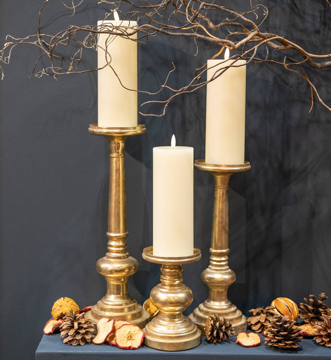 Antique Brass Candle Holder
