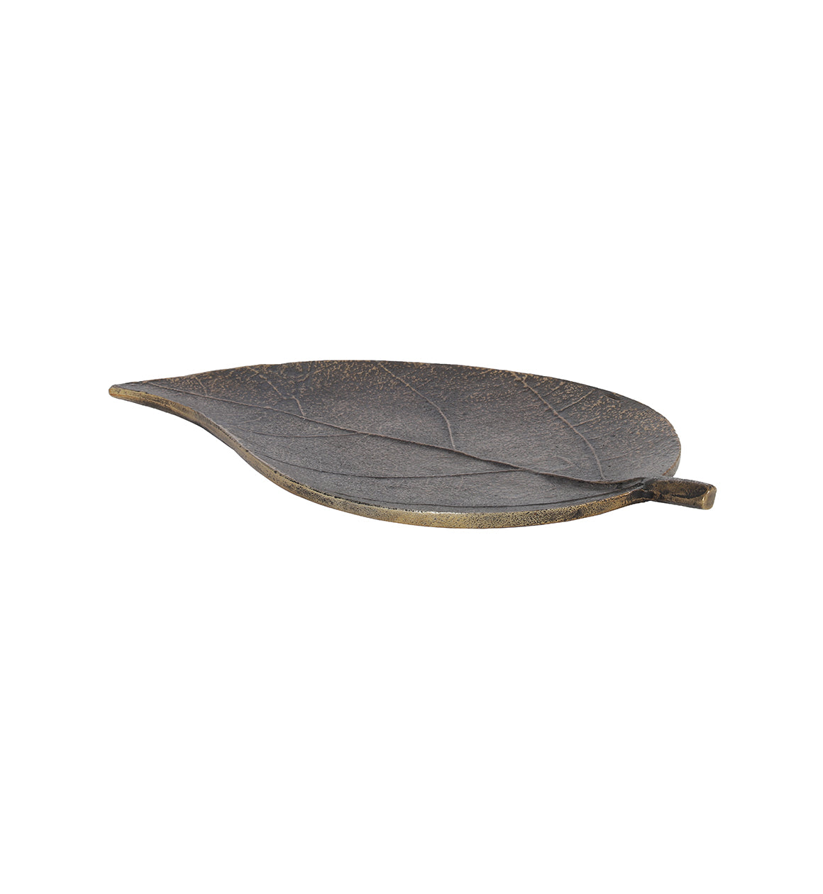 Antique Bronze Leaf Dish