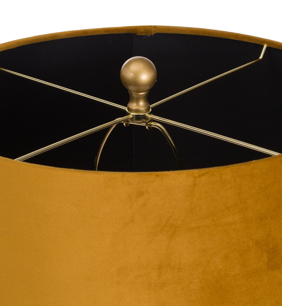 Bee Table Lamp with Mustard Shade