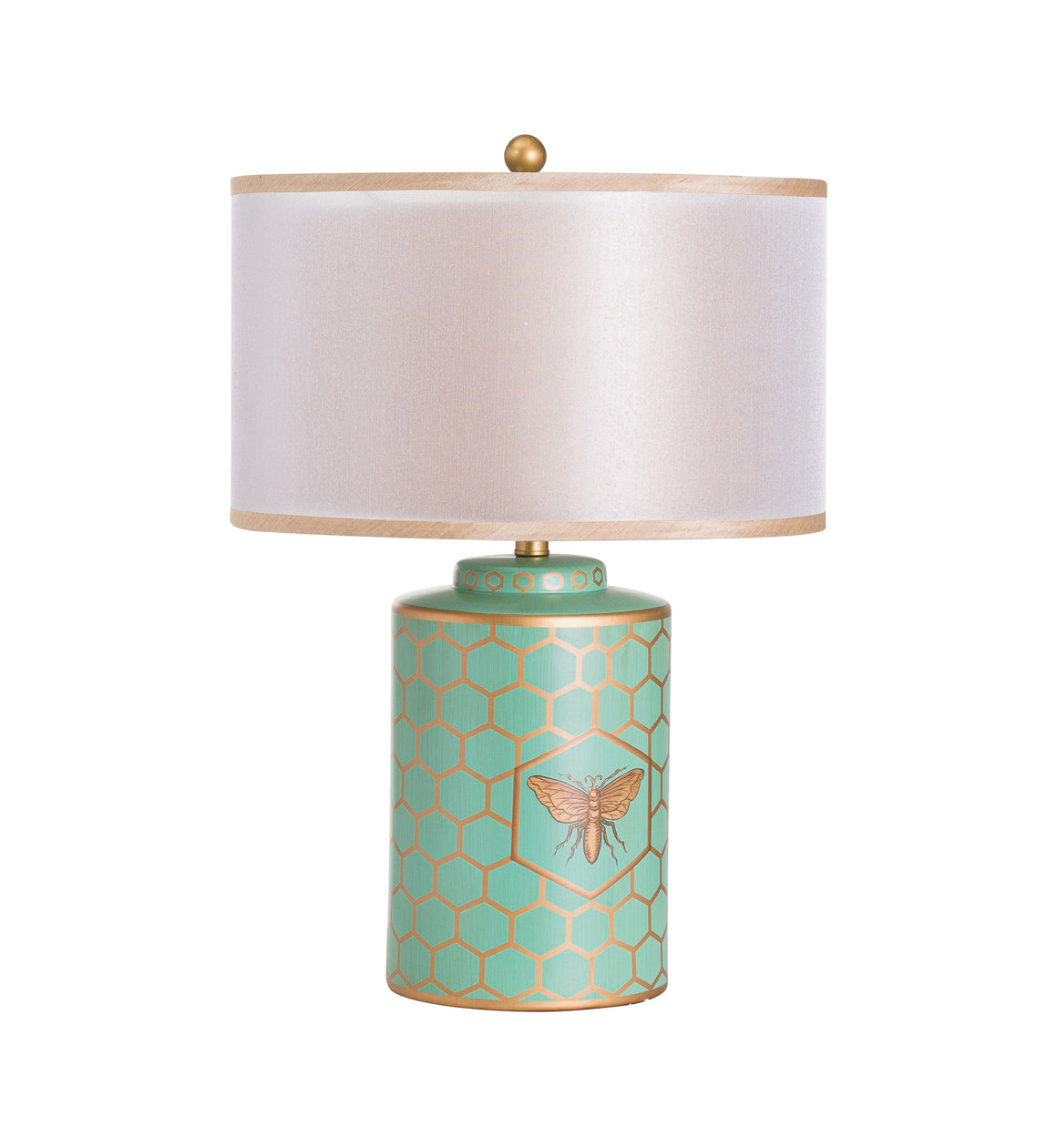 Bee Table Lamp with White Shade