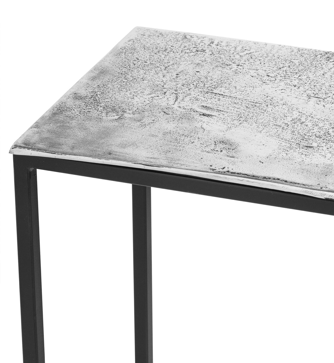 Black and Silver Console Table