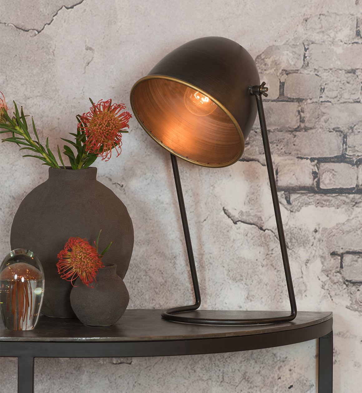 Black & Bronze Table Lamp