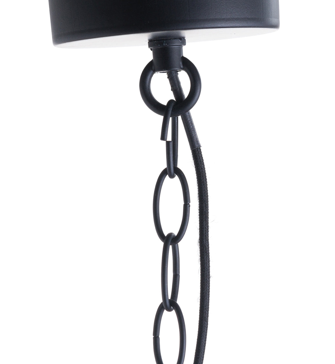 Black Globe Industrial 6 Light Chandelier