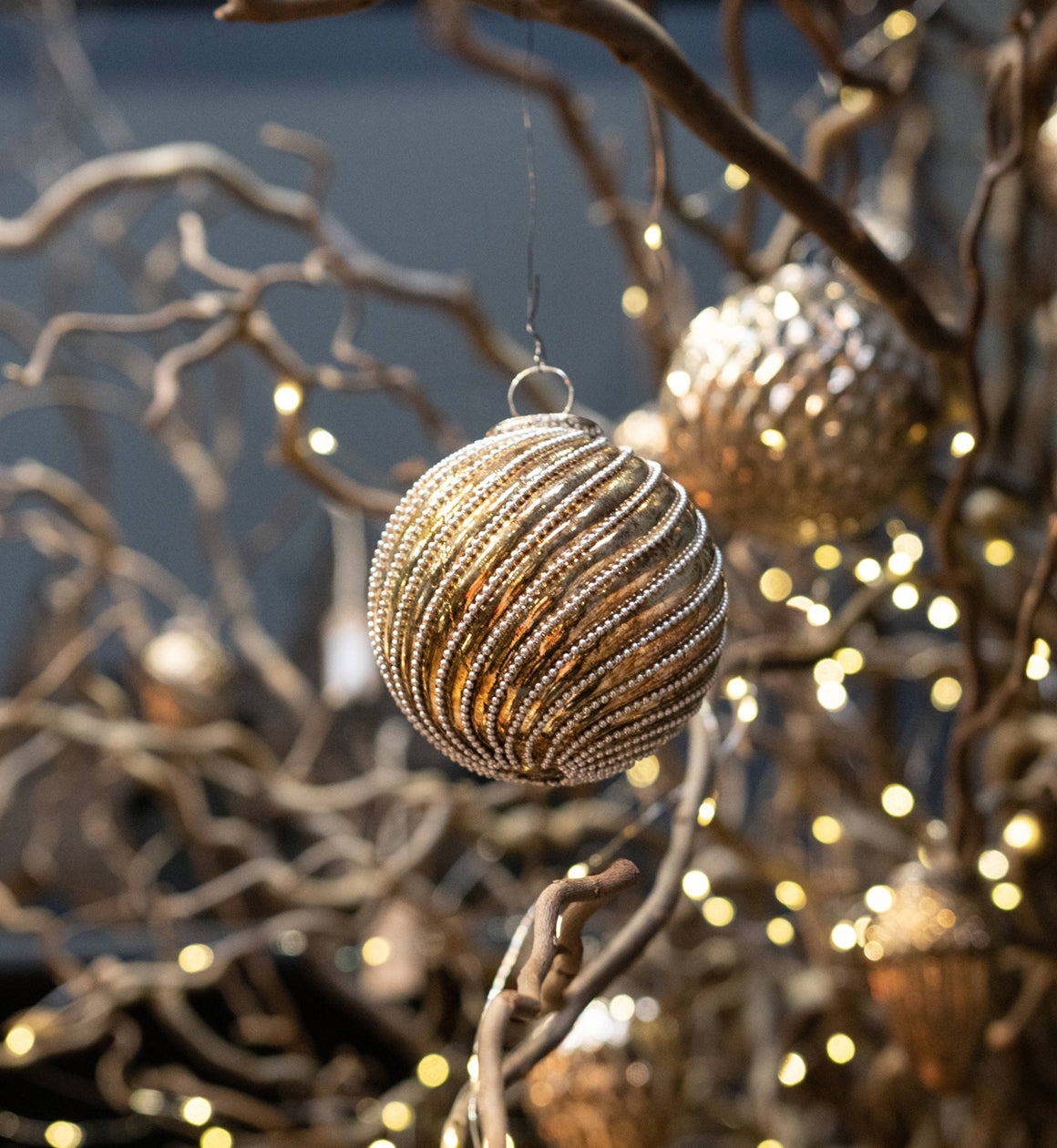 Bronze Jewel Glass Bauble