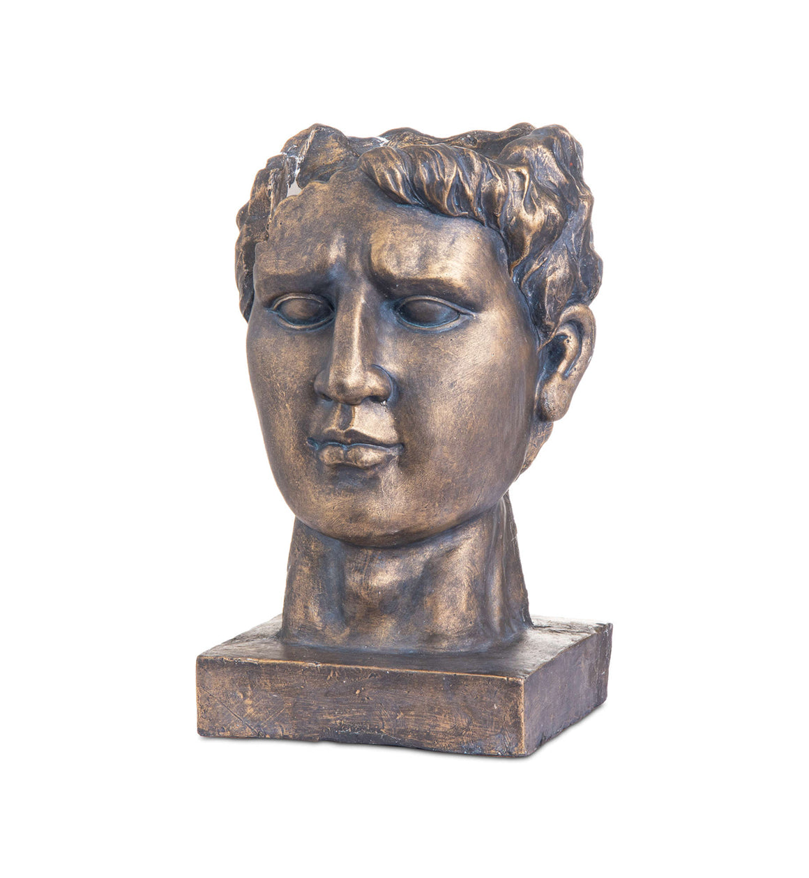 Bronze Roman Head Planter