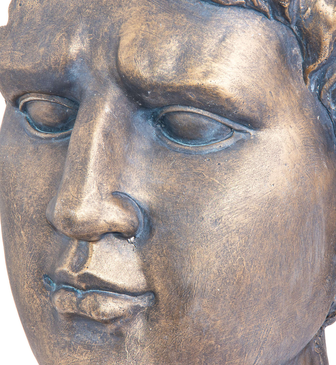 Bronze Roman Head Planter