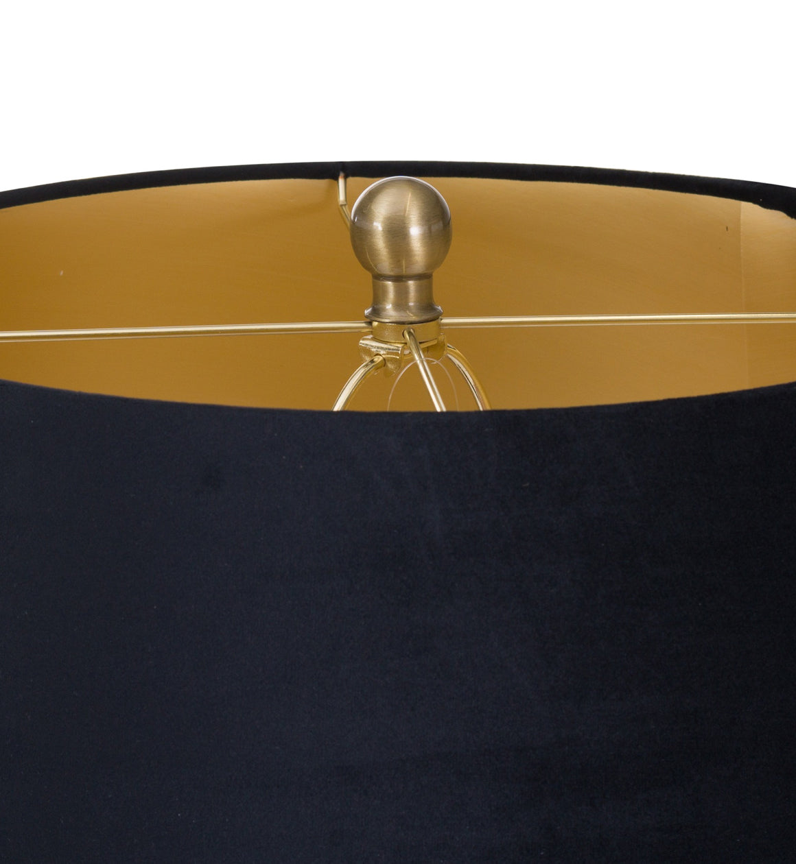 Bronze Stacked Table Lamp with Black Shade