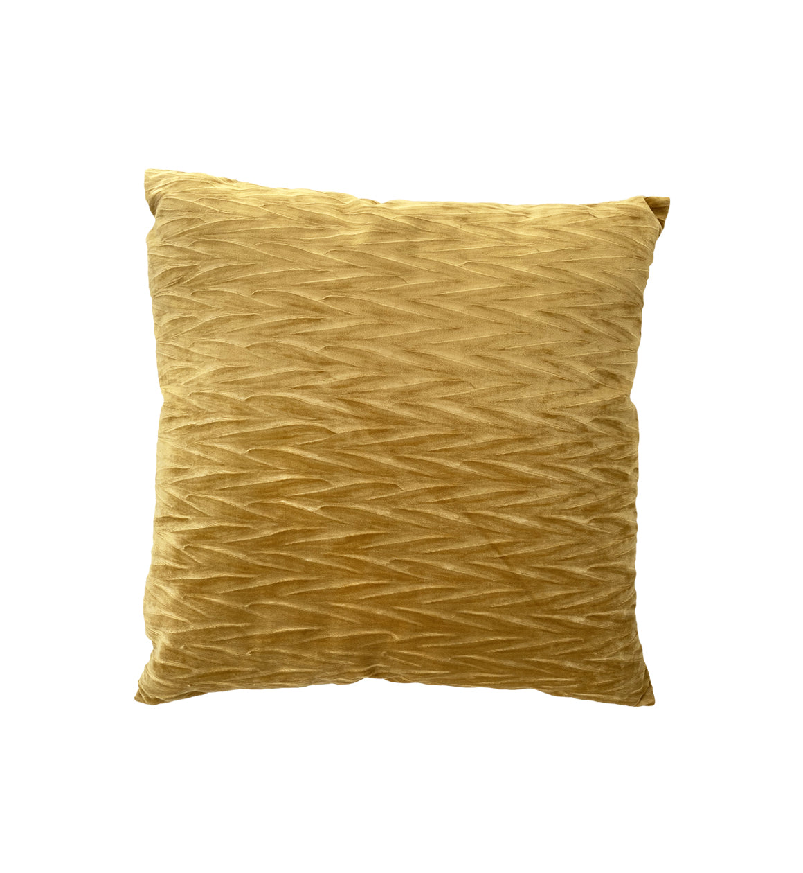 Chevron Mustard Feather Filled Cushion
