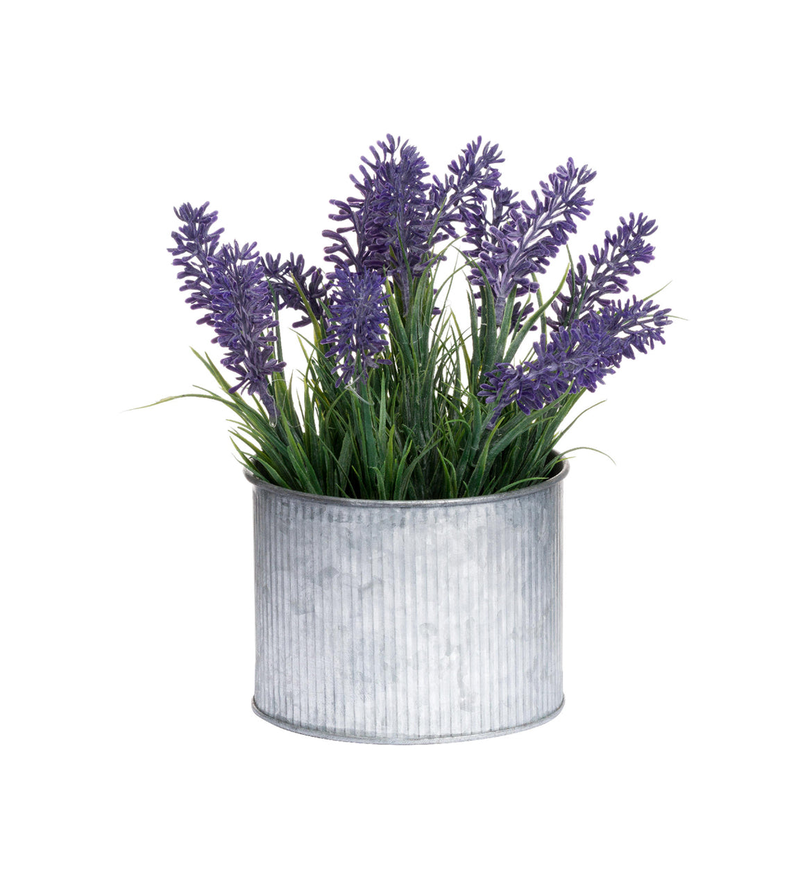 Faux Lavender In Grey Planter