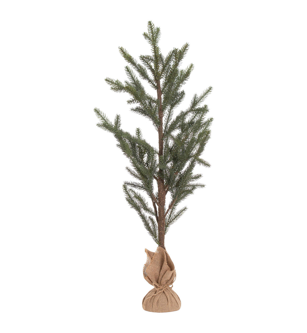 Faux Pine Tree In Hessian Pot