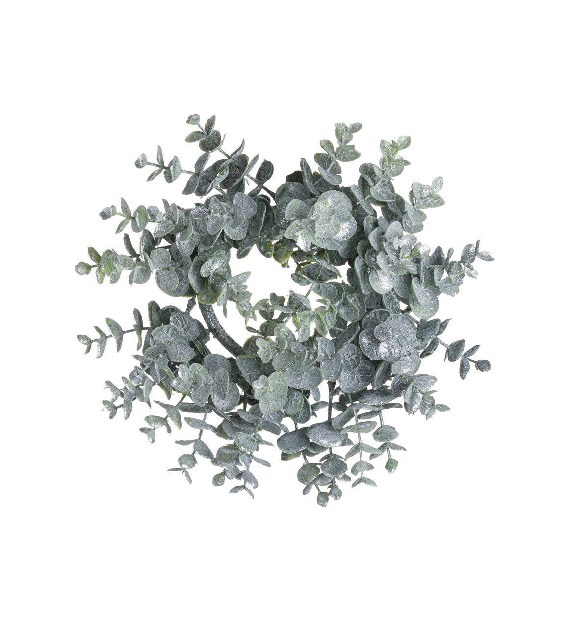 Frosted Eucalyptus Candle Wreath