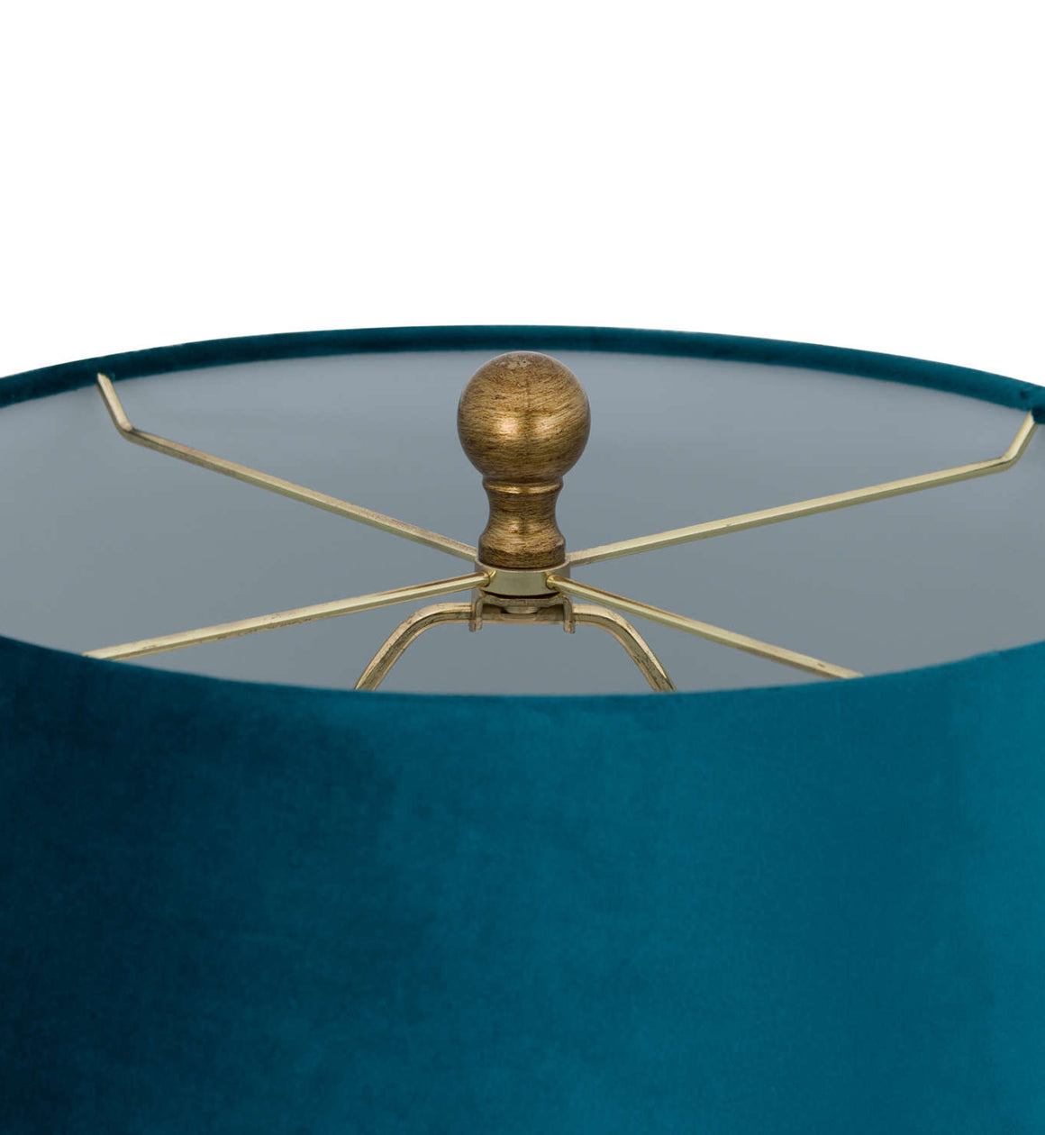Glass Pineapple Table Lamp with Blue Shade