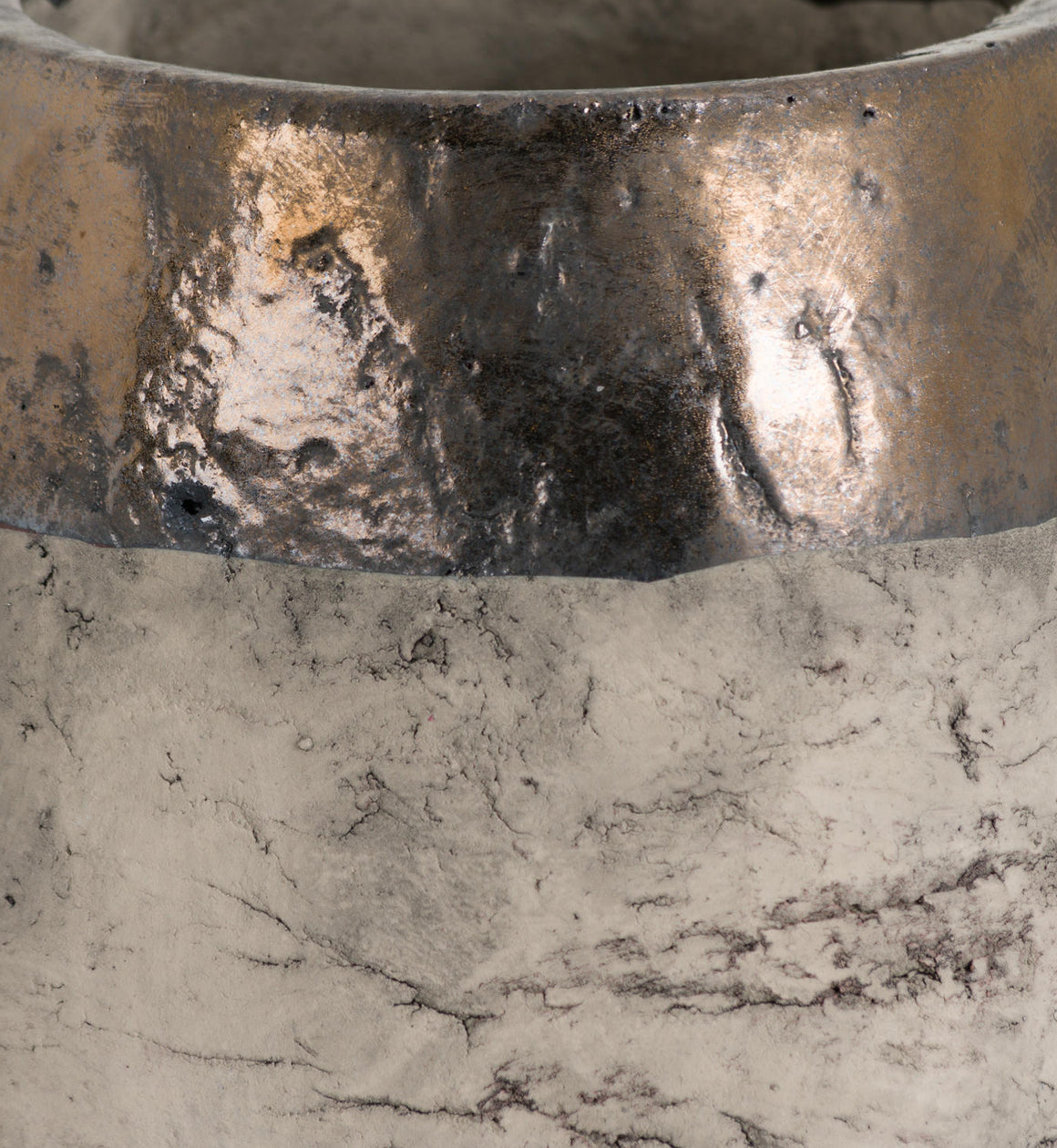 Gold Dipped Stone Planter