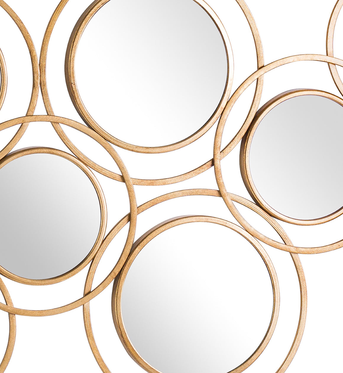 Gold Multi Circles Wall Mirror