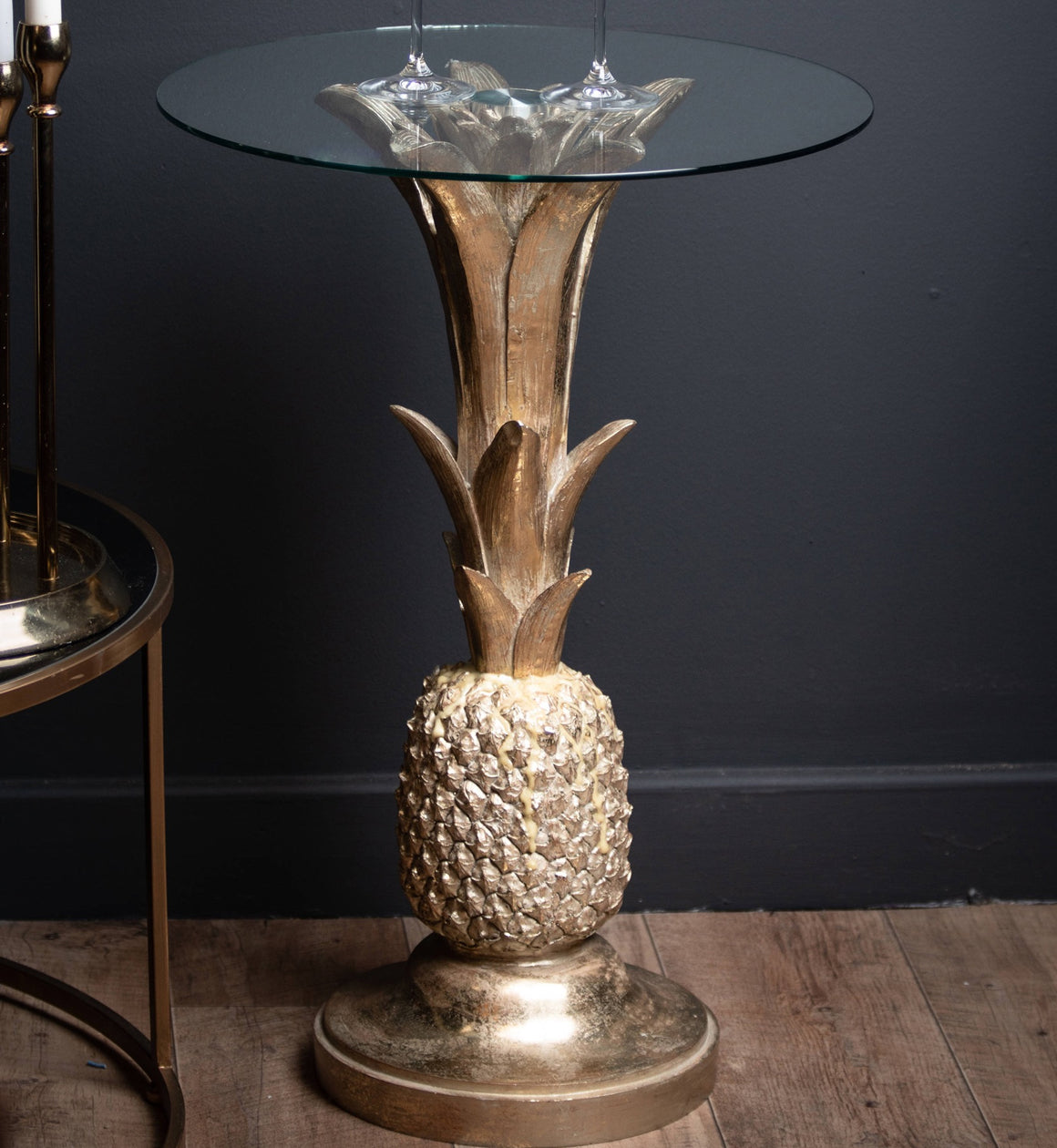 Gold Pineapple Side Table
