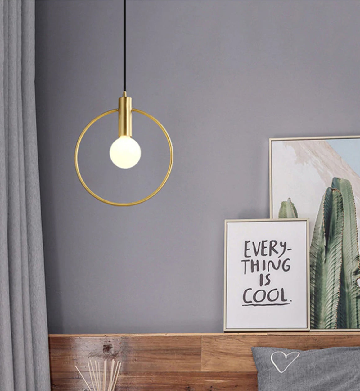 Gold Ring Pendant Light