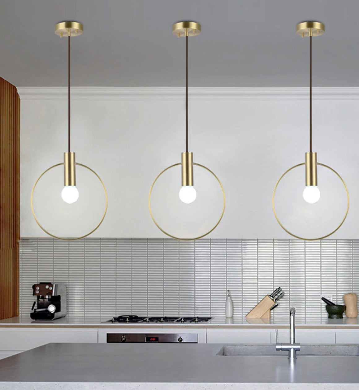 Gold Ring Pendant Light