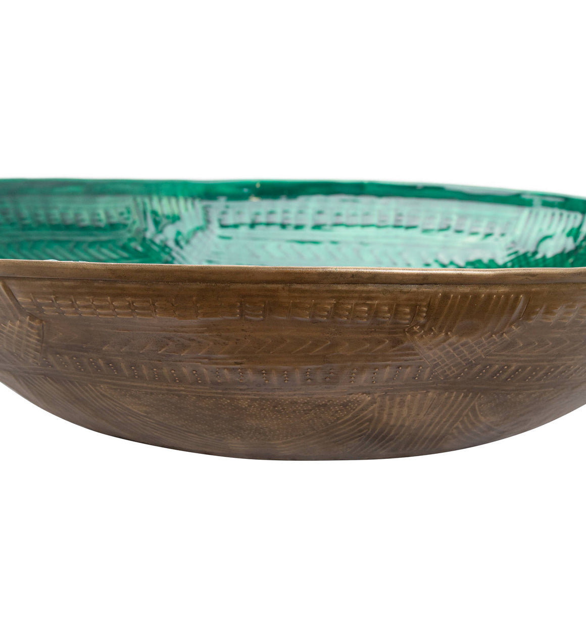 Green and Gold Aztec Bowl