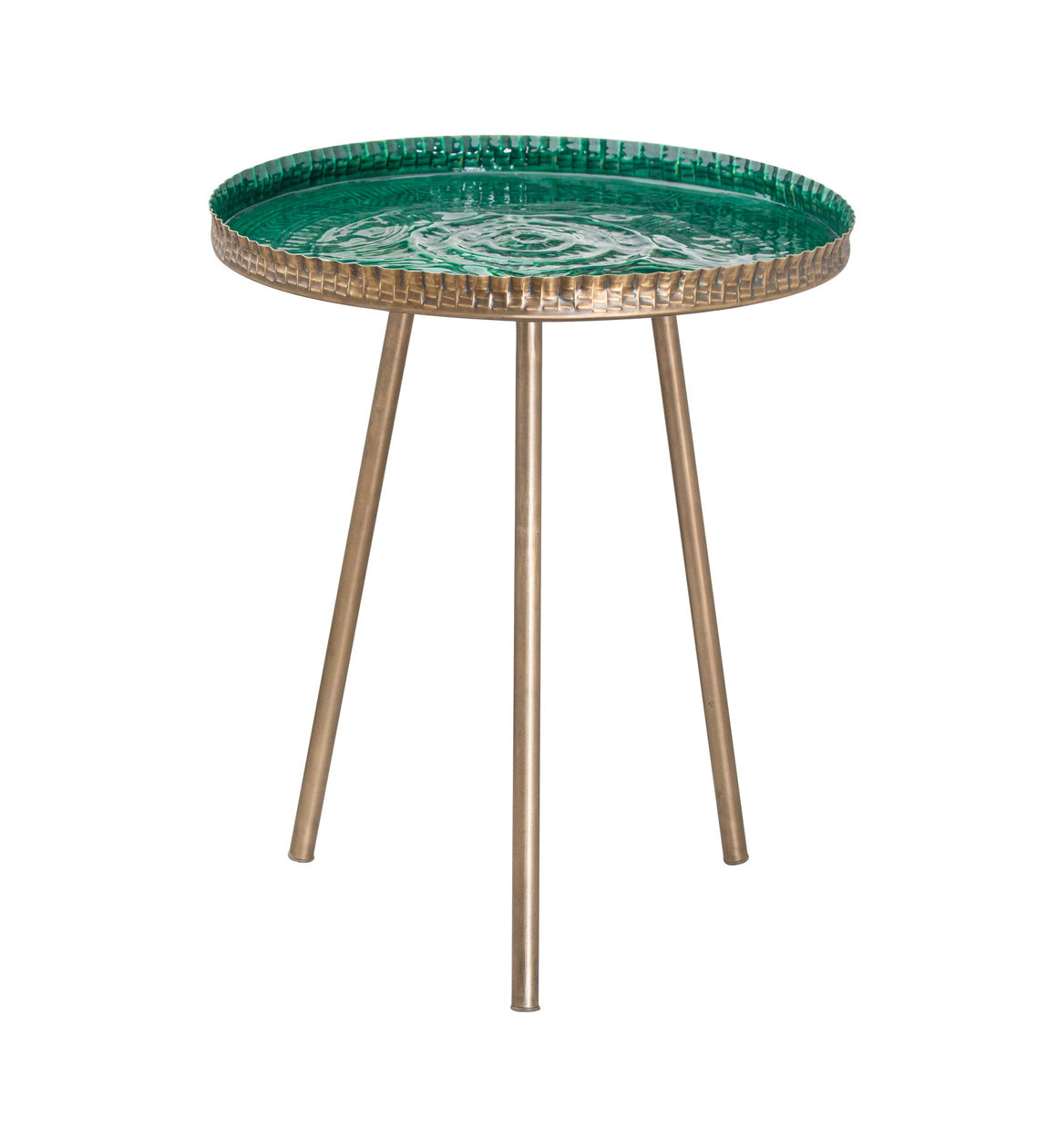 Green and Gold Aztec Side Table