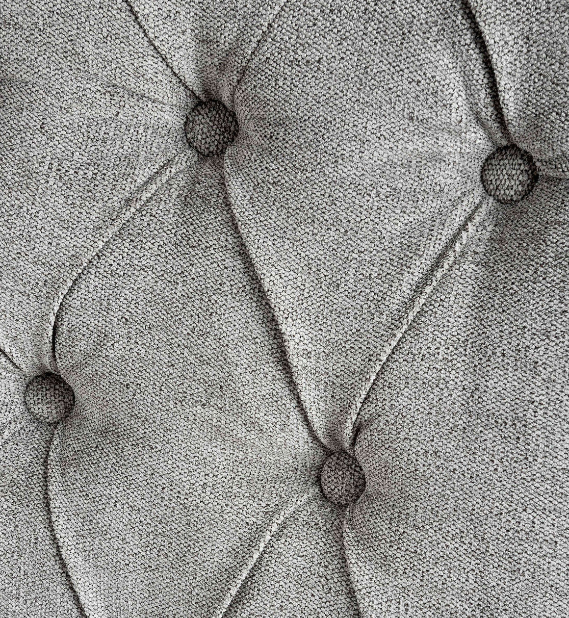 Grey Button Back Dining Chair With Metal Ring