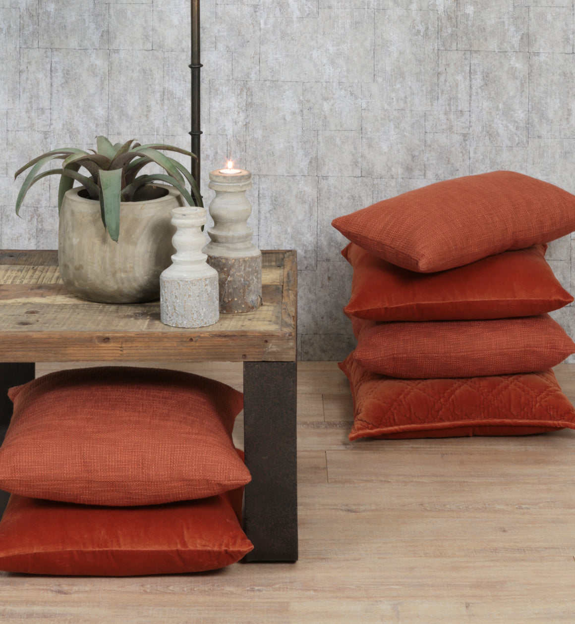 Hand Woven Burnt Orange Cushion