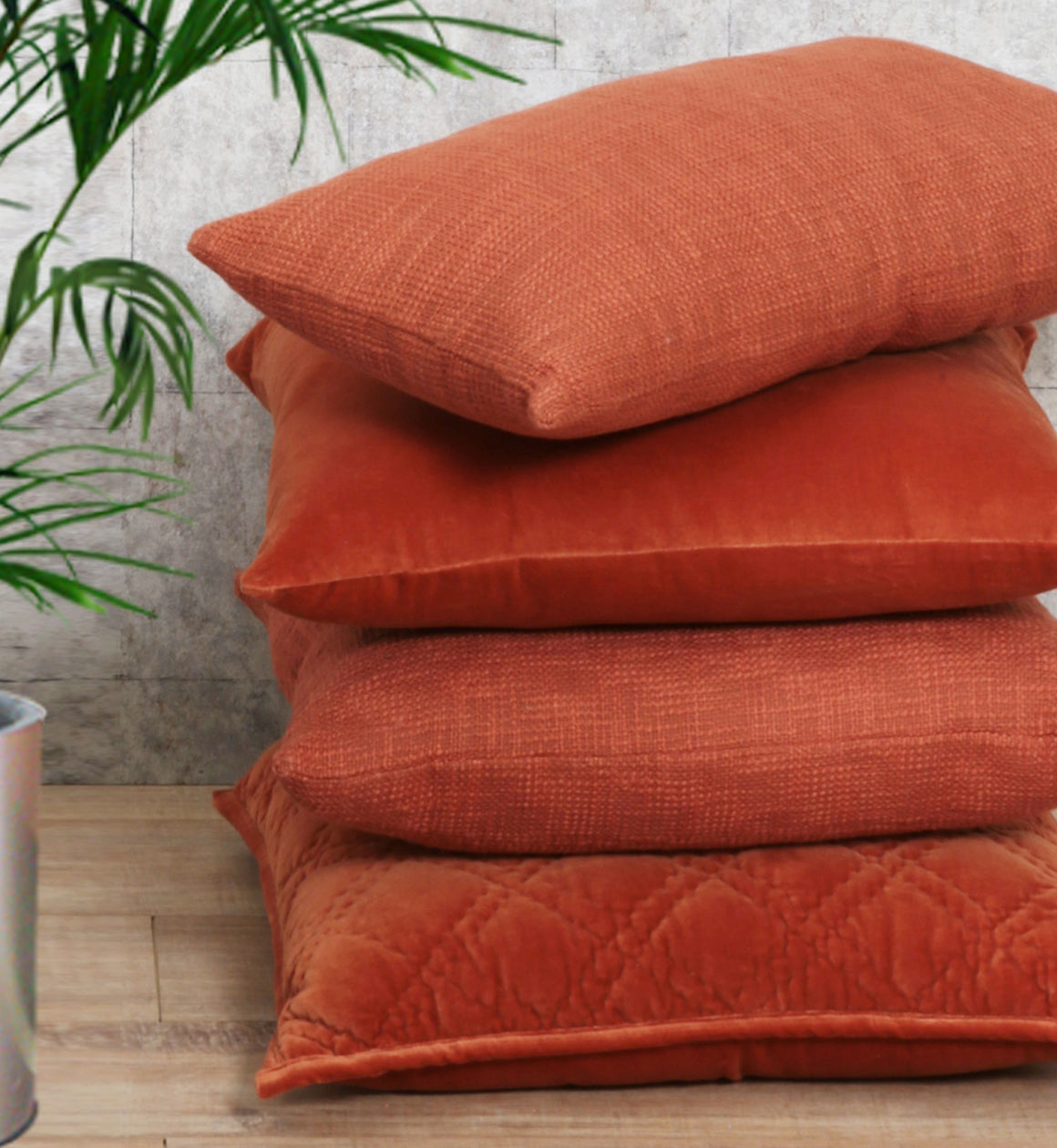 Hand Woven Burnt Orange Cushion