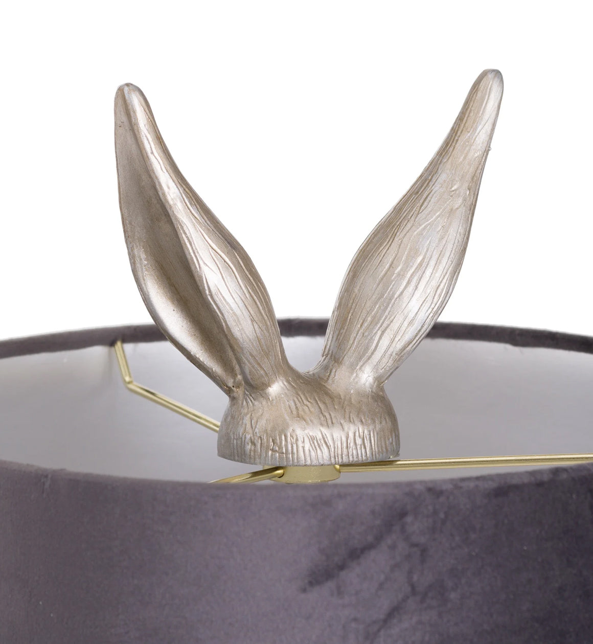 Hare Table Lamp with Velvet Shade