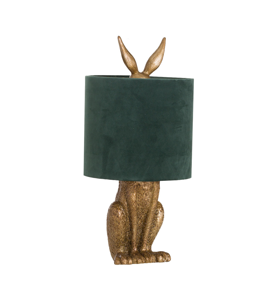 Hare Table Lamp with Velvet Shade