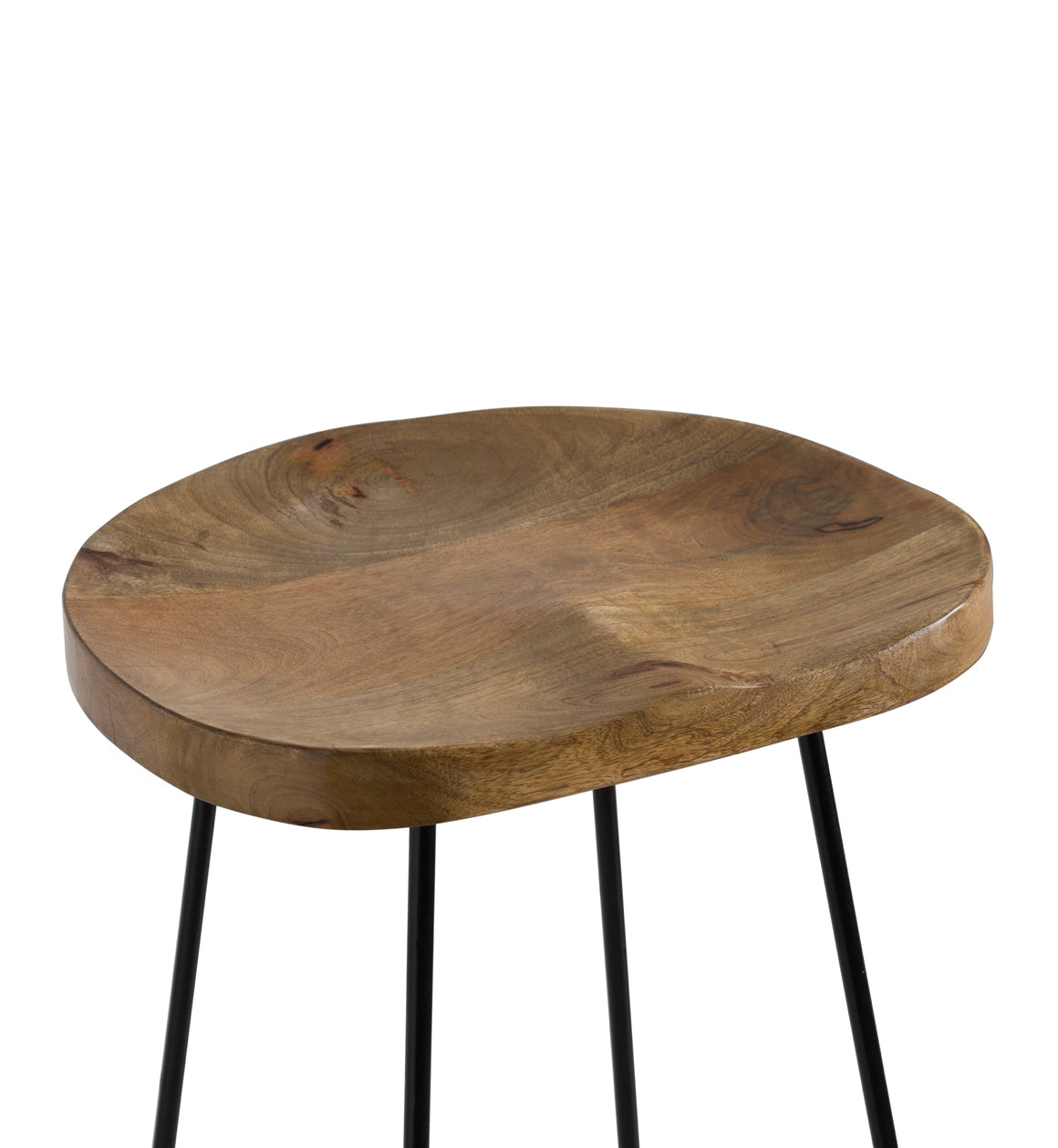 Industrial Wooden Top Bar Stool