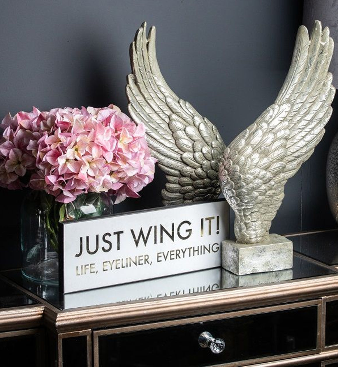 Just Wing It Humour Quote Plaque Sign