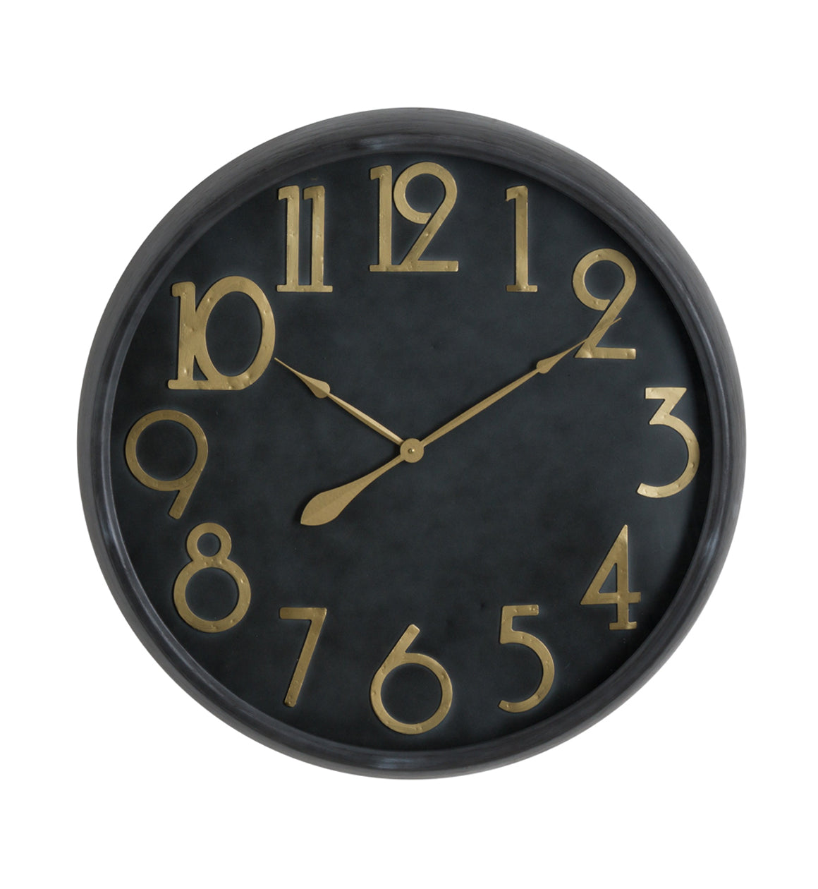 Large Black and Gold Wall Clock