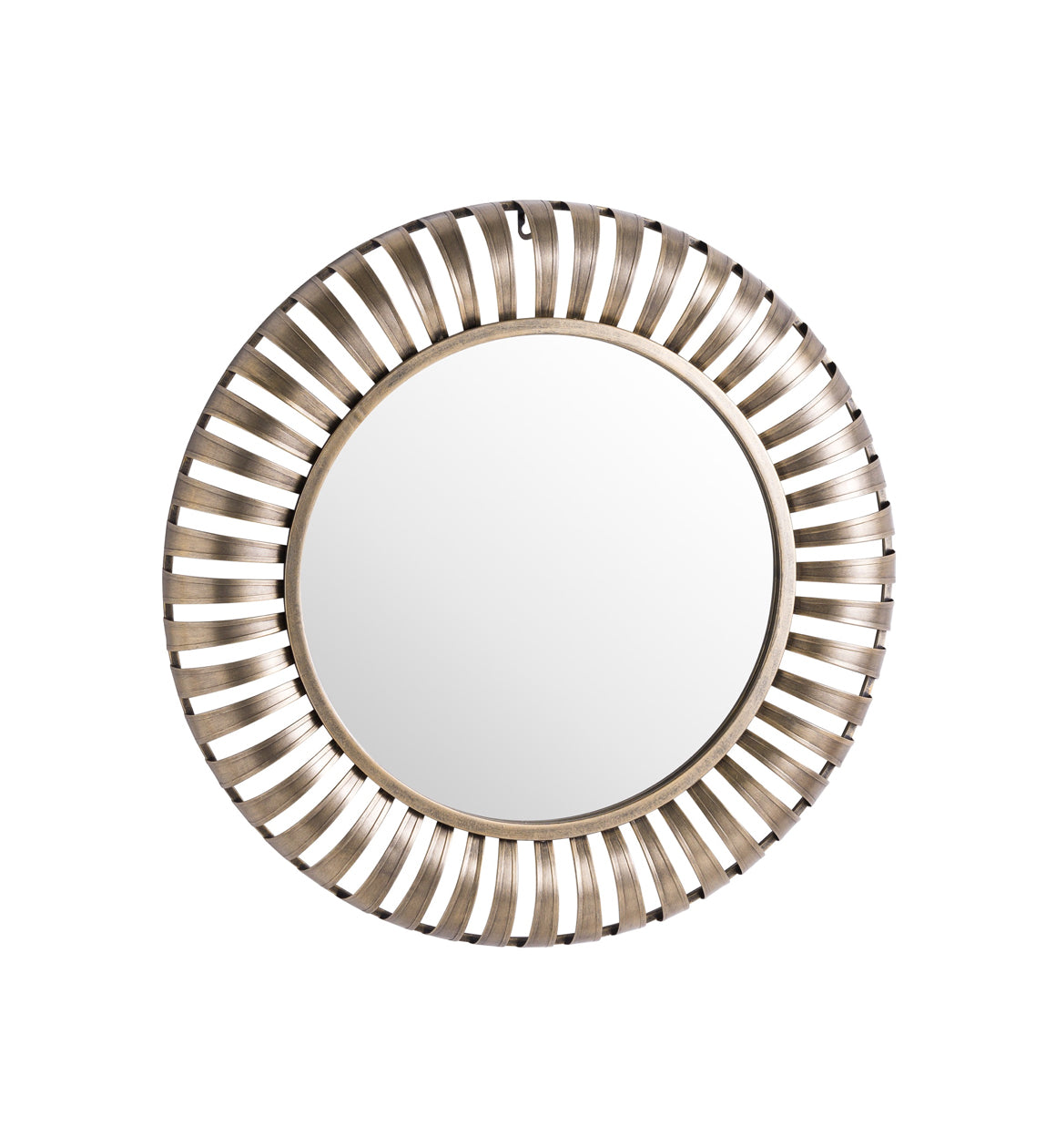 Large Gold Frame Round Wall Mirror