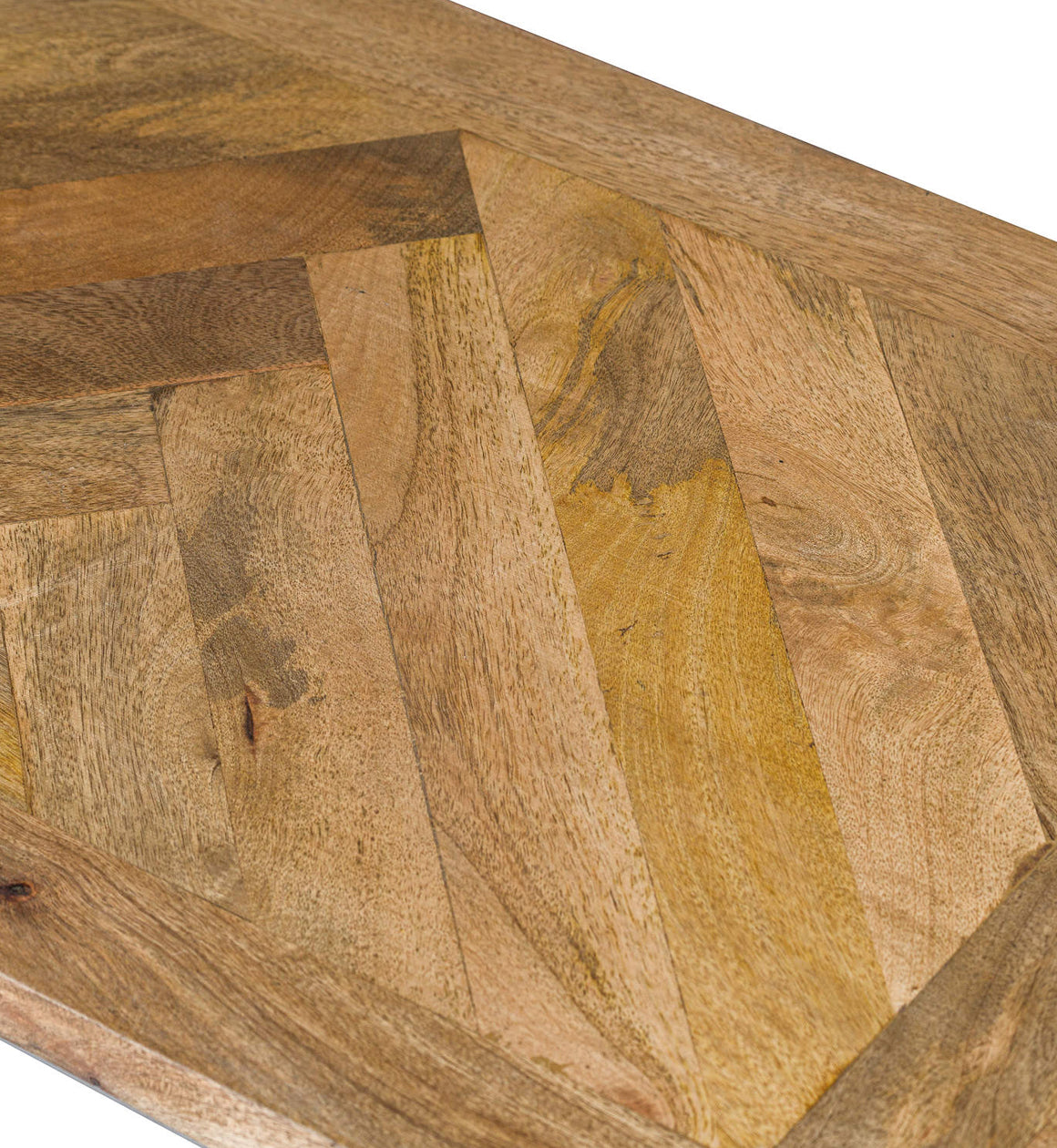 Mango Wood and Black Bench