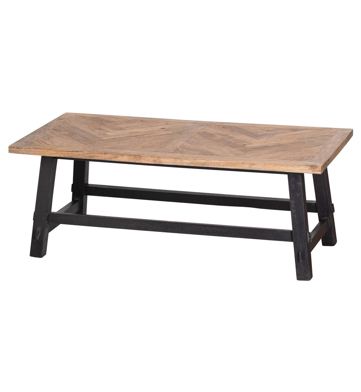 Mango Wood and Black Coffee Table