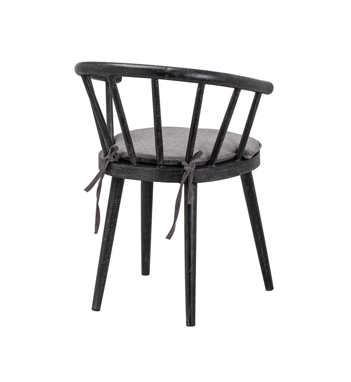 Mango Wood and Black Dining Chair