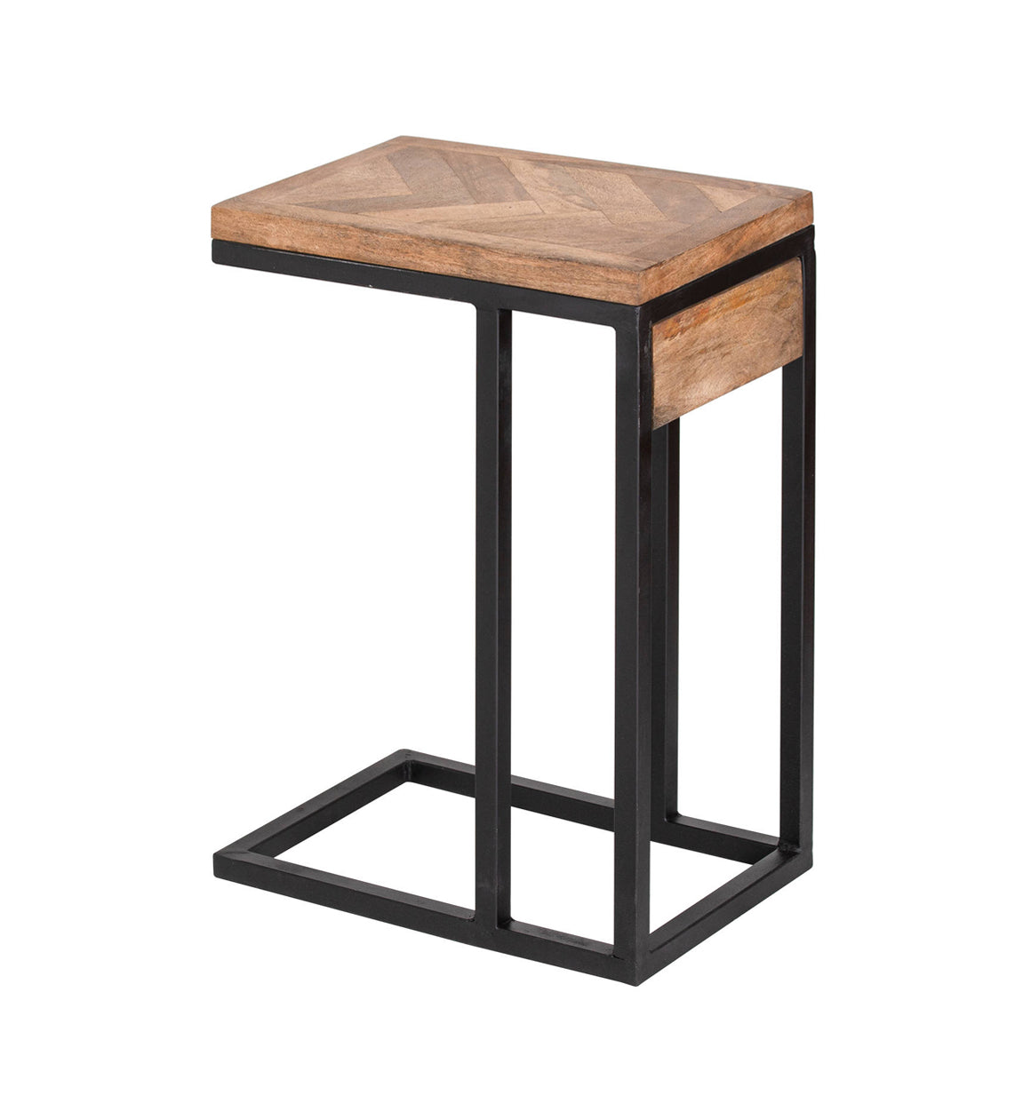 Mango Wood and Black Sofa Table