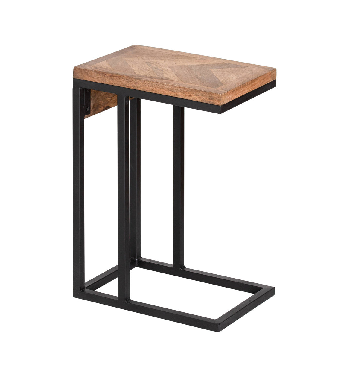 Mango Wood and Black Sofa Table
