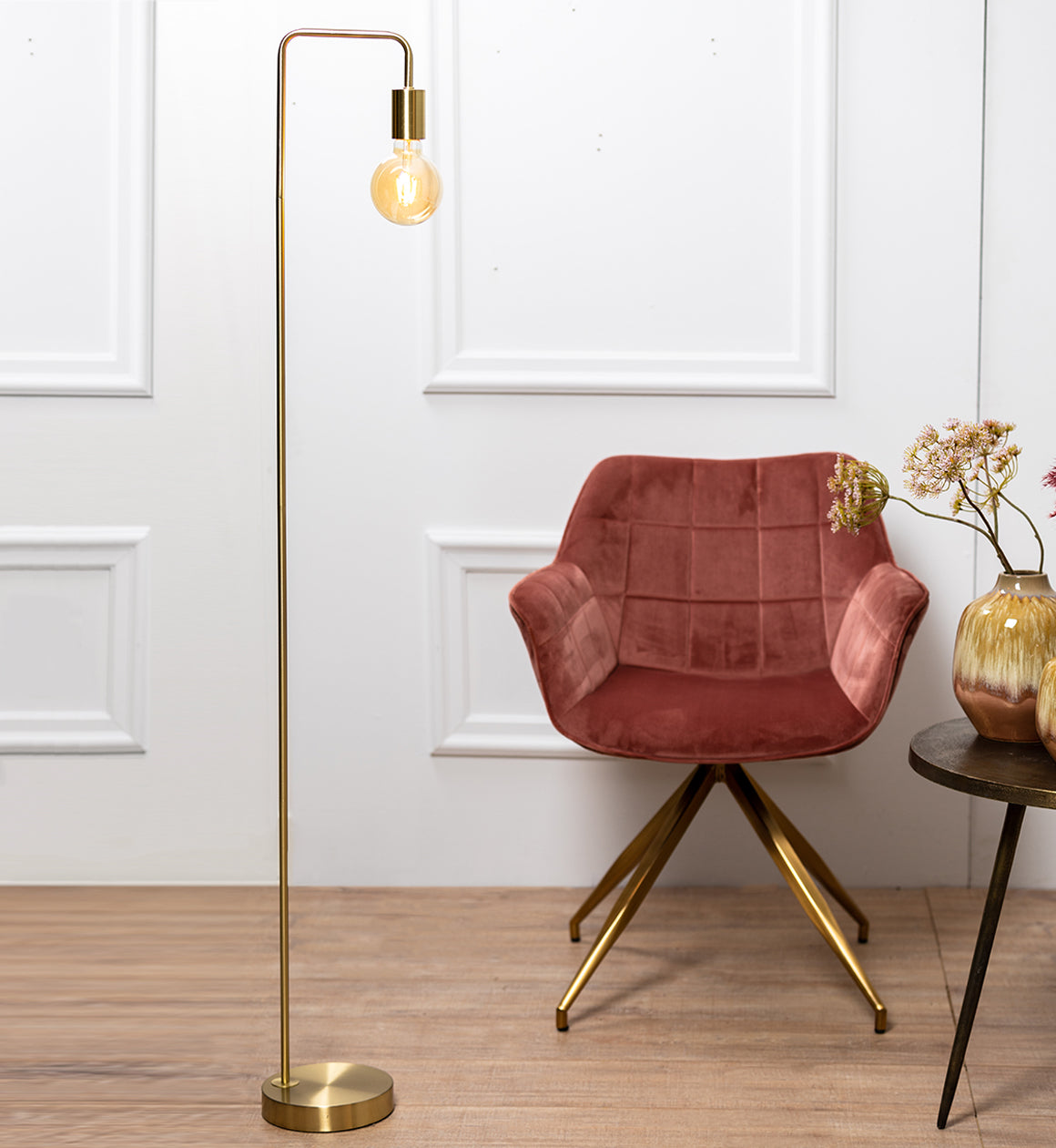 Matt Gold Floor Lamp