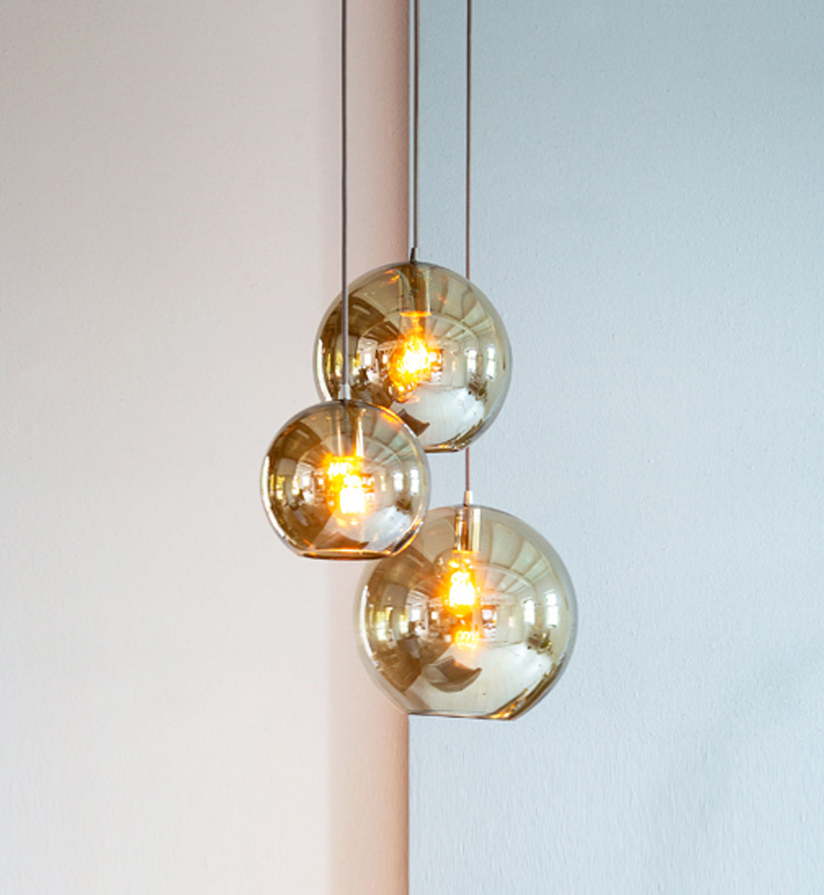 Metallic Glass Pendant Light
