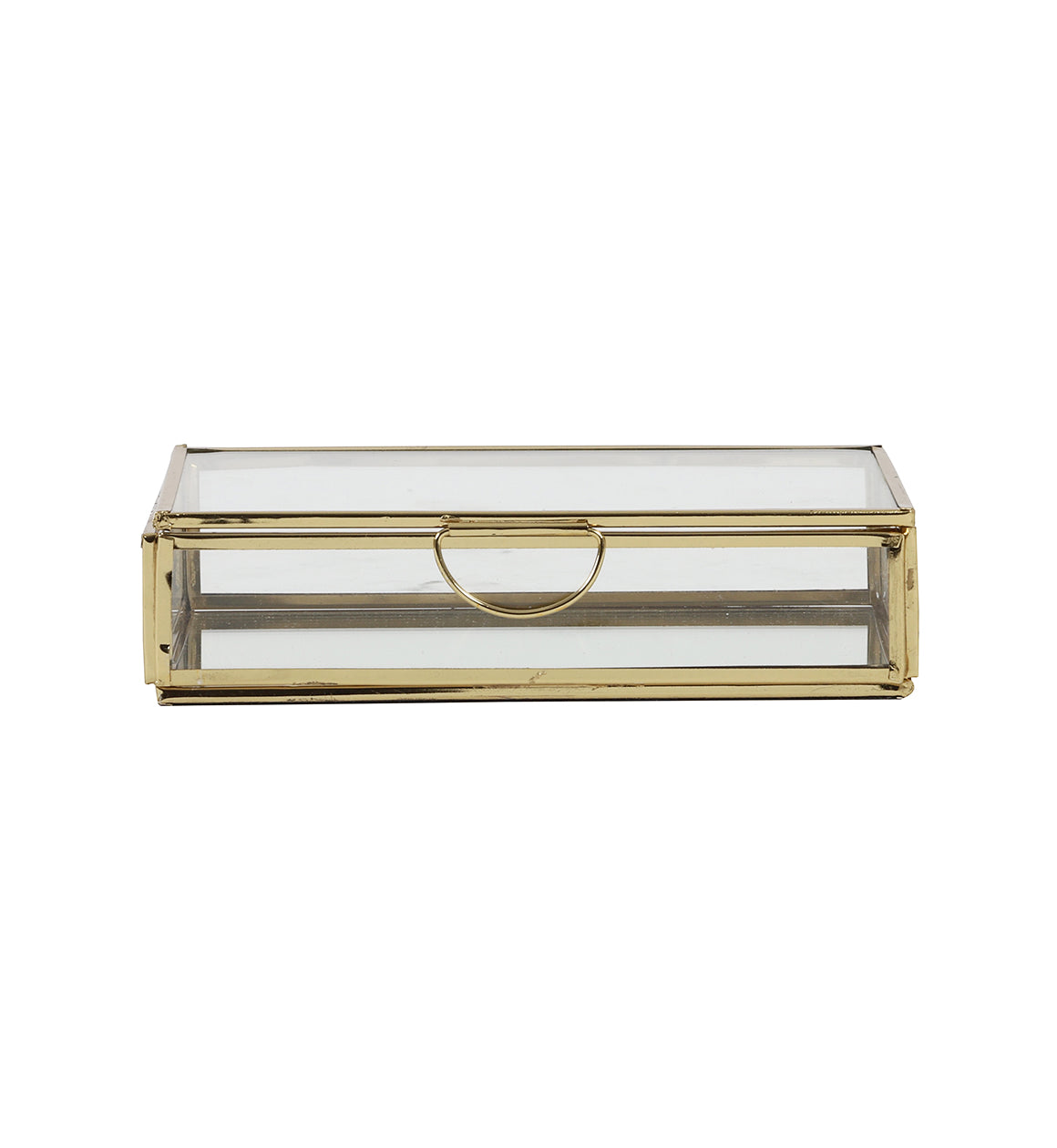 Mirrored Gold and Glass Trinket Jewellery Box