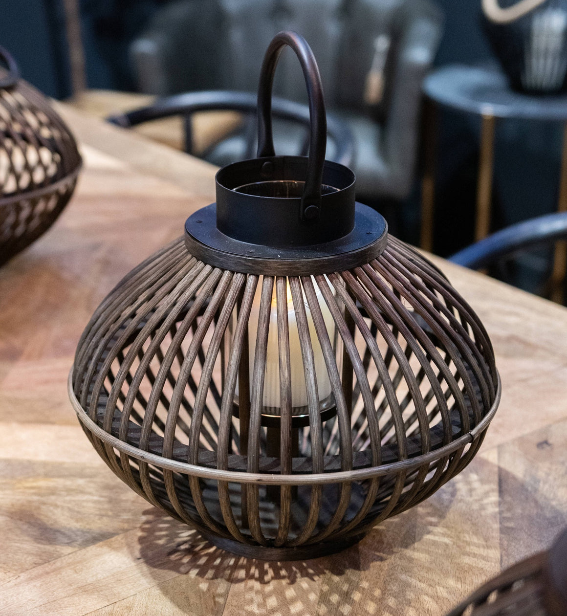 Natural Bamboo Lantern with Handle