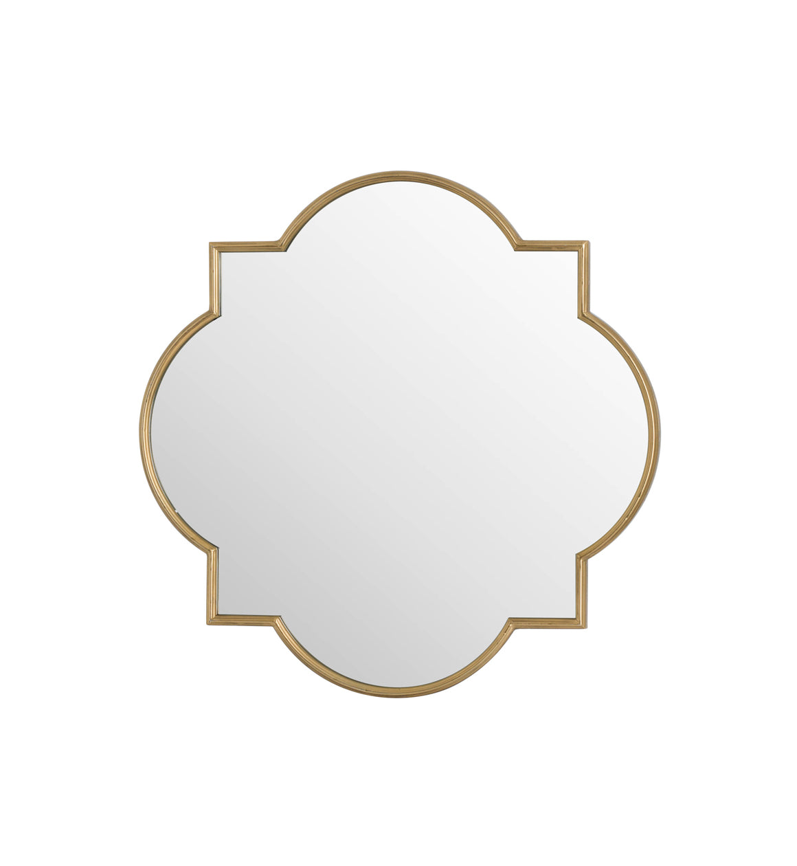 Quatrerfoil Gold Wall Mirror
