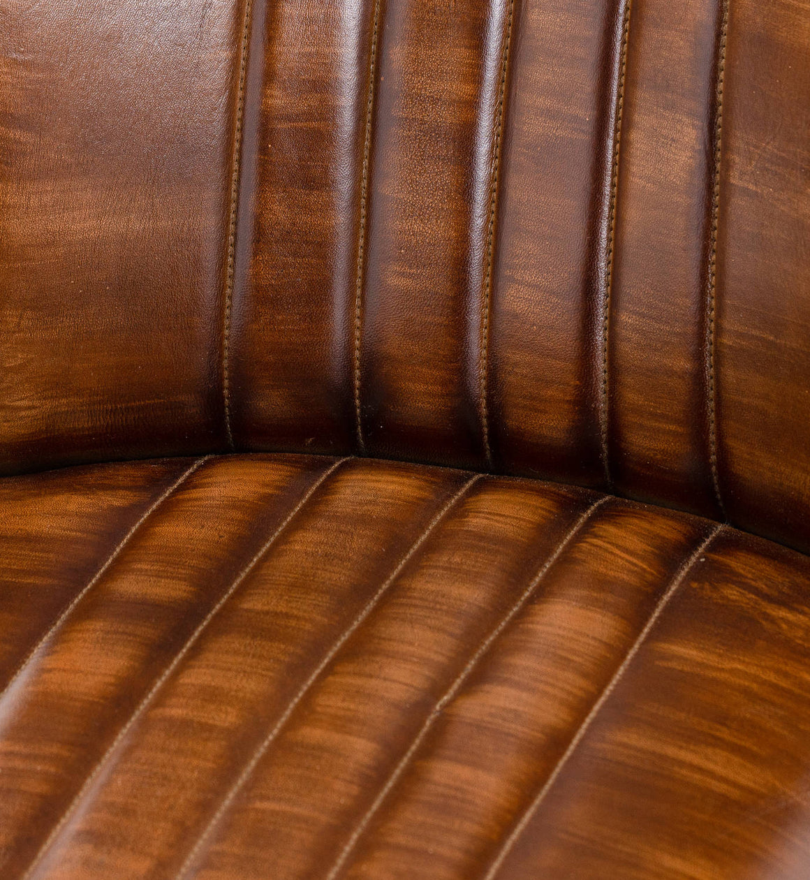 Ribbed Leather Dining Chair