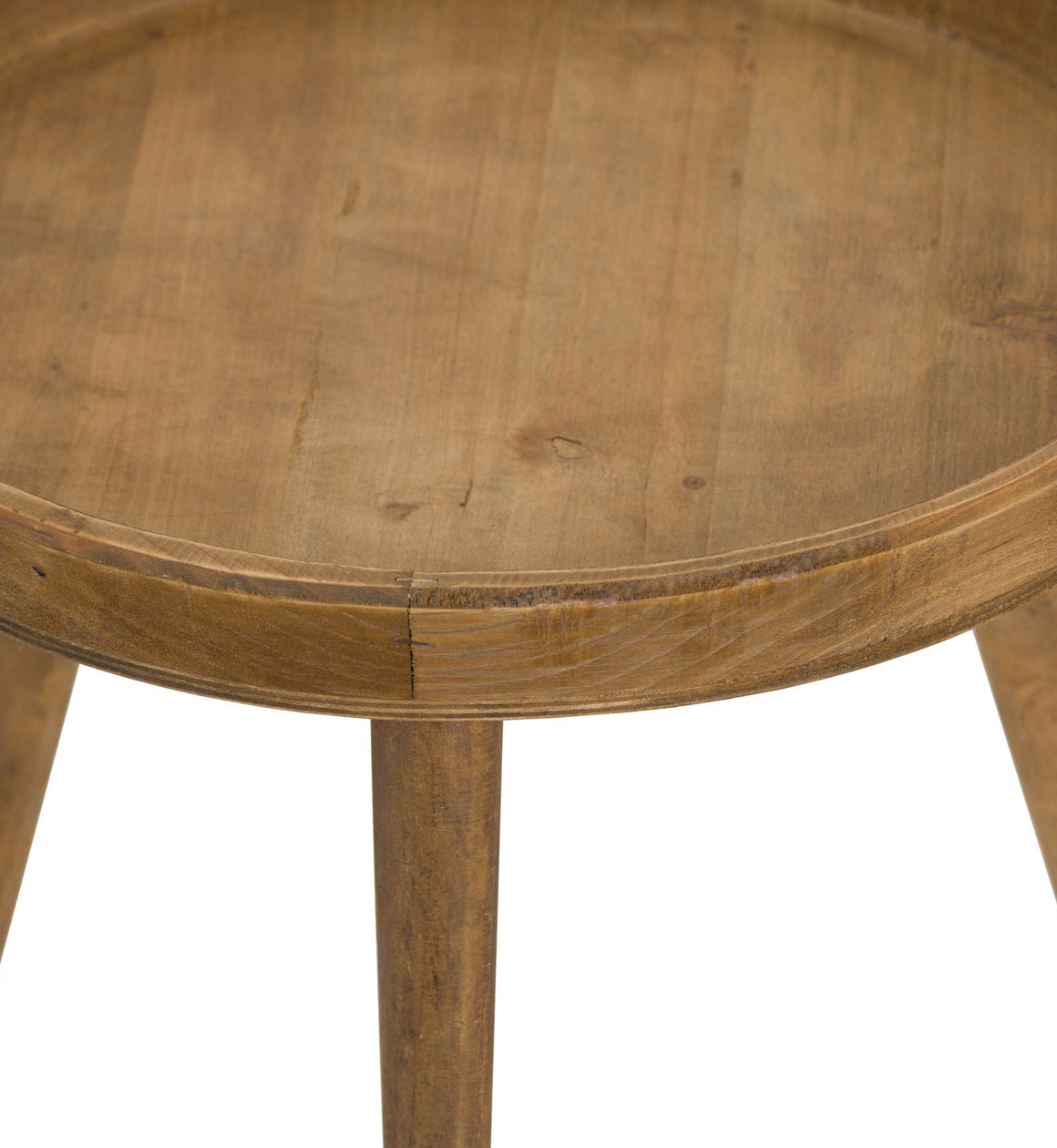 Set Of Three Round Wooden Tables