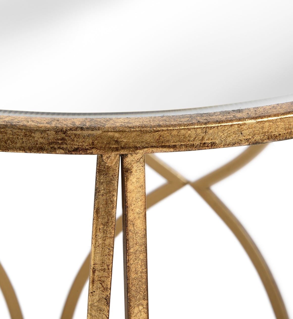Set Of Two Antique Gold Frame Side Tables
