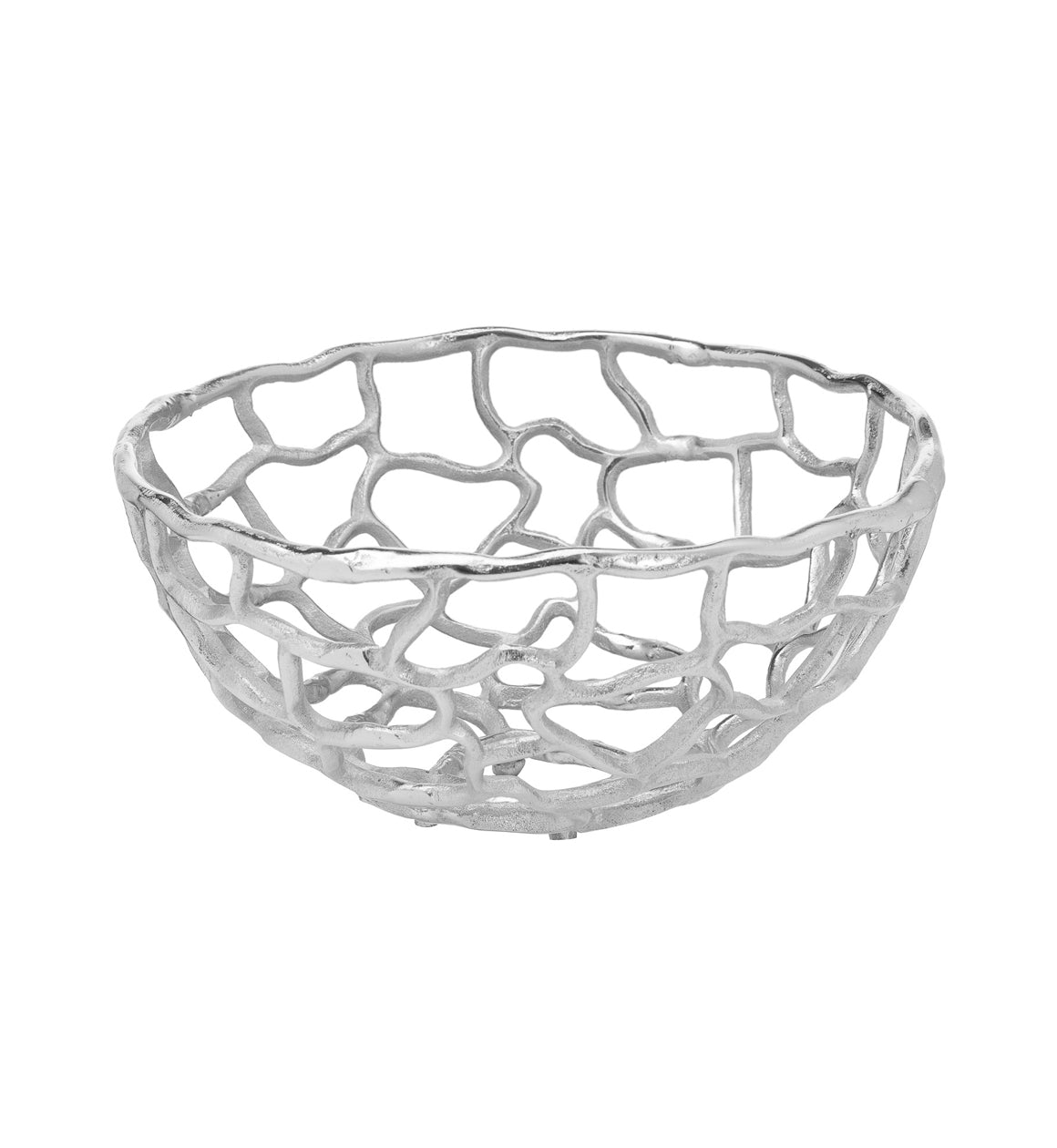 Silver Coral Textured Bowl