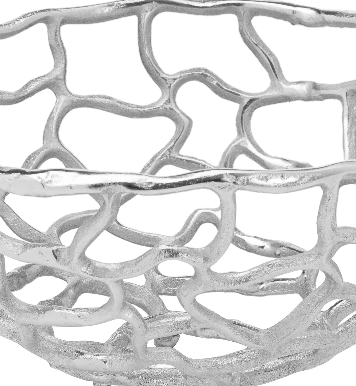 Silver Coral Textured Bowl