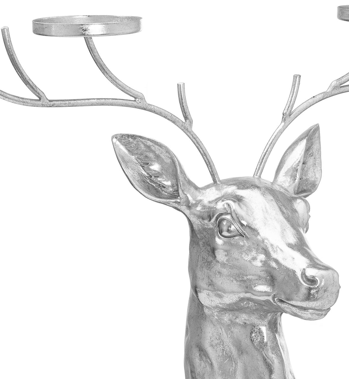 Silver Deer Candle Holder